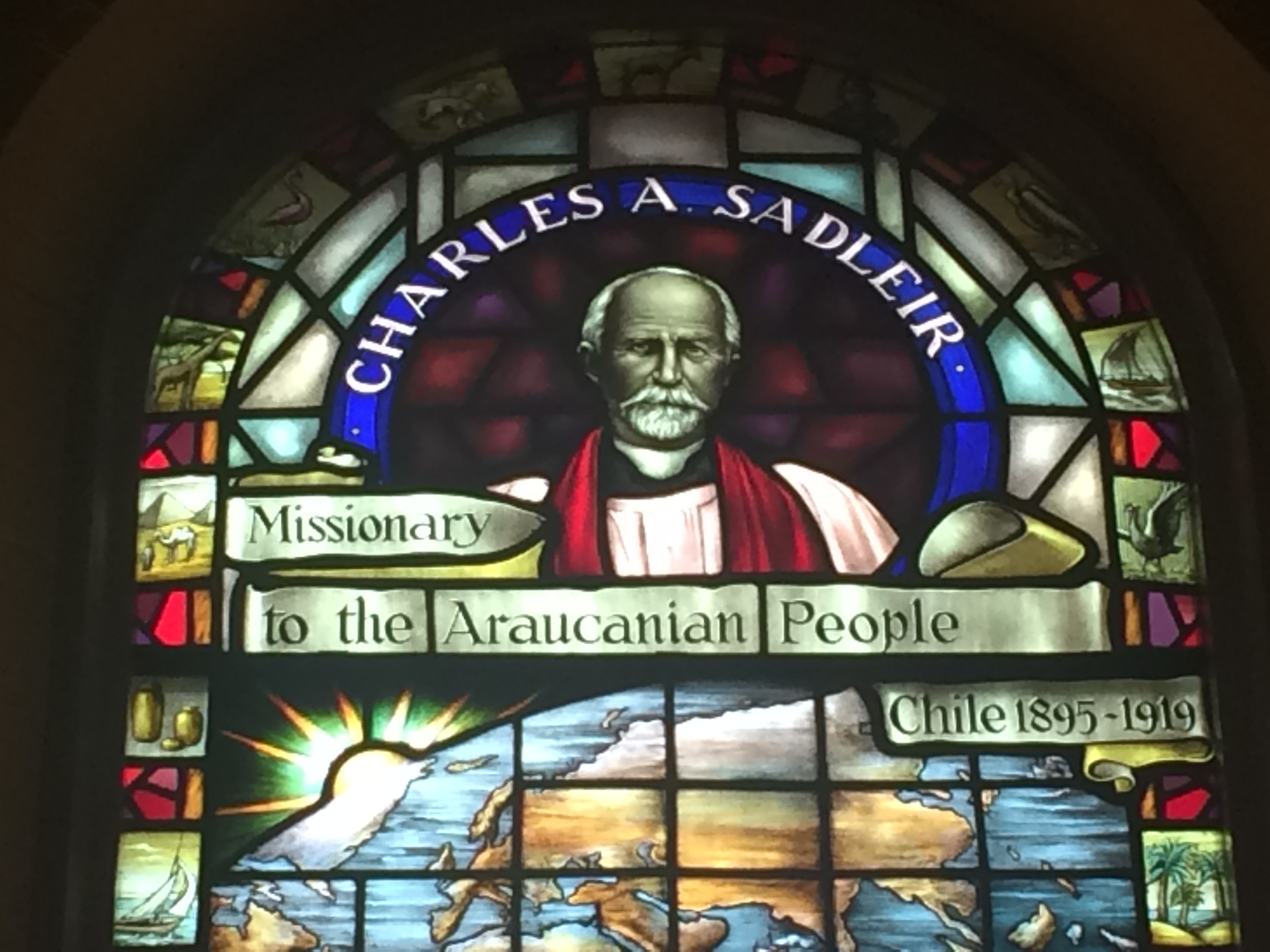 Charles Sadleir in stained glass