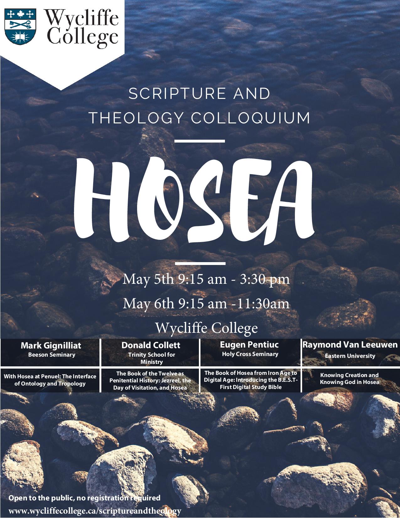2017 Spring Colloquium - Hosea
