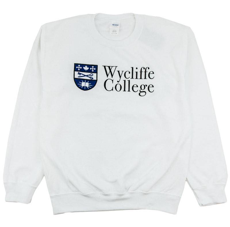 White Wycliffe College Crew neck 