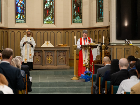 Convocation 2024 Chapel Service_Chapel Chaplain Rev. Ajit John and Principal Bishop Stephen Andrews