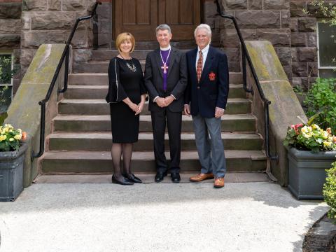 Convocation 2025 - Honorands on front steps