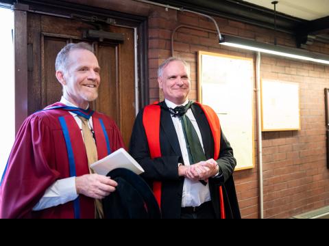 Convocation 2025 - professors ready to process
