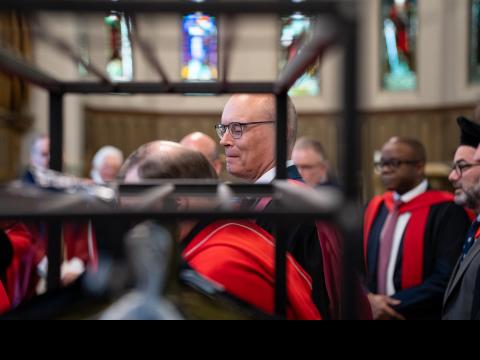 Convocation 2025 - professors ready to process