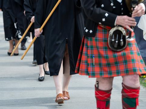 Convocation 2025 - piper and procession