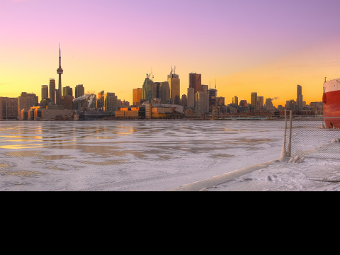 toronto winter skyline