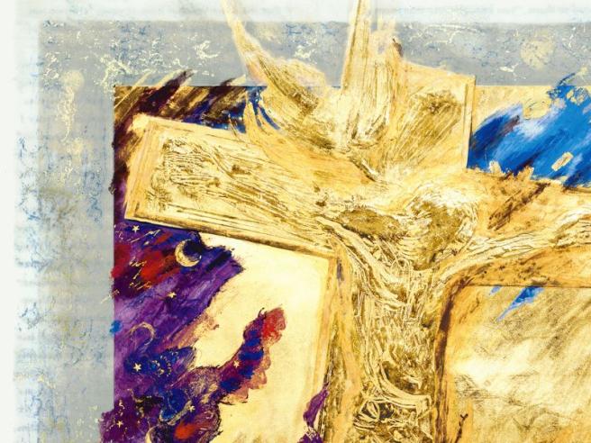 art of the crucifixion in Saint John's Bible