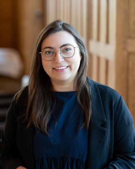 Julianna Phail in Great Hall with wooden panelling (2025 - v2)