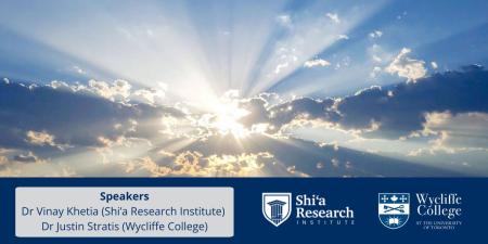 sunlight breaking through clouds in a blue sky against blue background