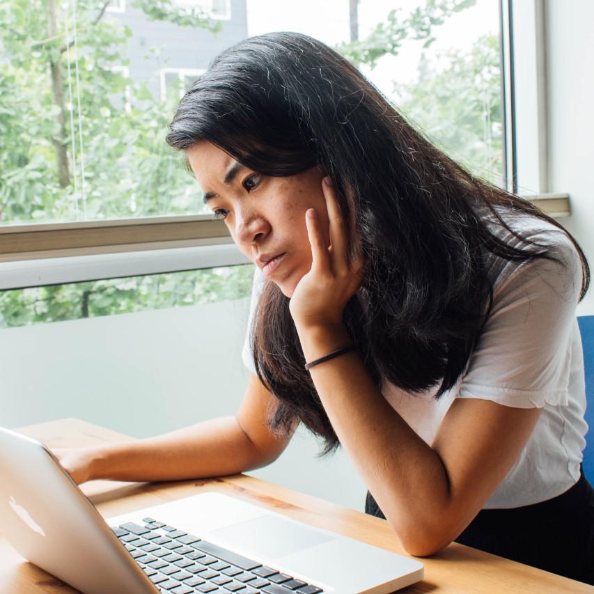 Student studying