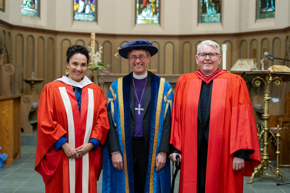 Shaila Visser, Stephen Andrews and Barry Parker Honorary Degree Recipients 2024: Shaila Visser and Rev. Canon Barry Parker
