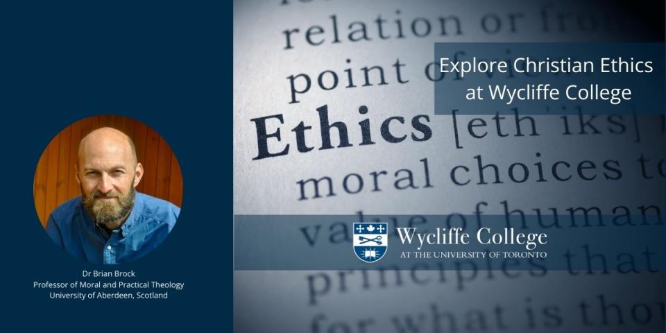 dictionary page with word ethics defined plus head shot of speaker Dr Brian Brock dictionary page with word ethics defined plus head shot of speaker Dr Brian Brock