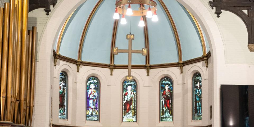 August 2025 interior chapel altar ceiling 