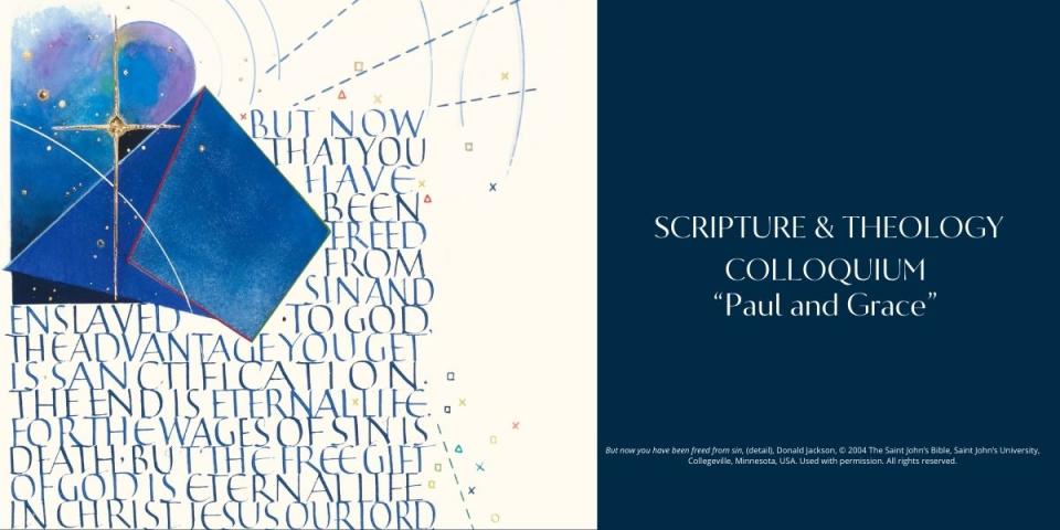 detail from Saint John's Bible artwork on Paul's letters. 
