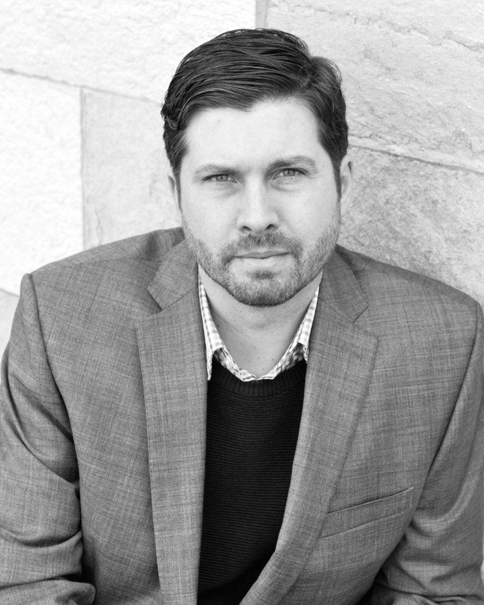 Matthew Thiessen, black and white upper body photo