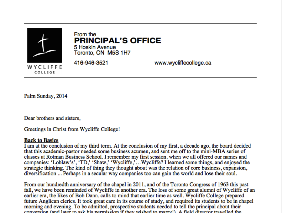 Princiapls Letter Spring2014