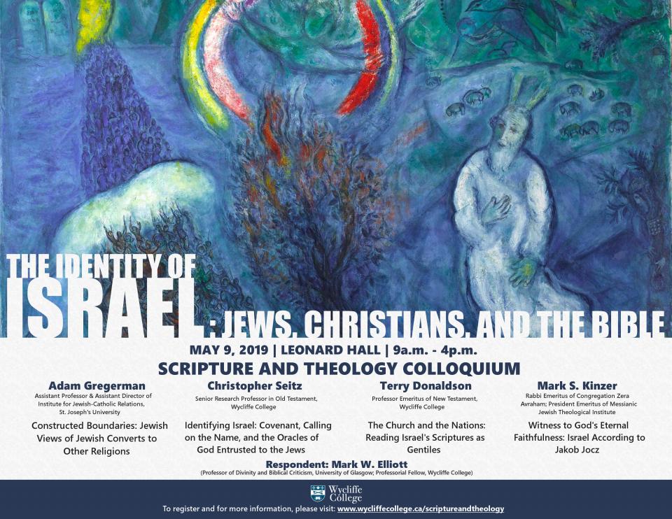 Scripture and Theology 2019 spring israel identity poster