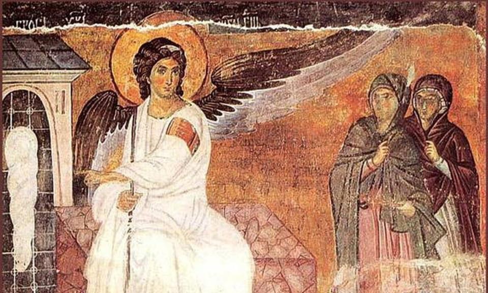 White Angel. Fresco from Milesheva Monastery, first part of the 13 century, Serbia 2