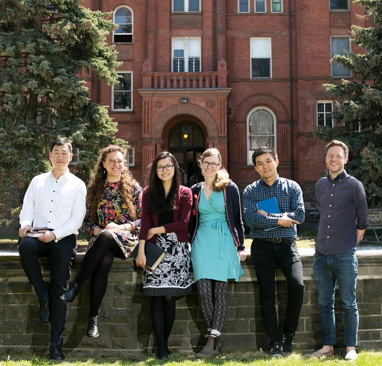 Wycliffe College Students in front of building resized